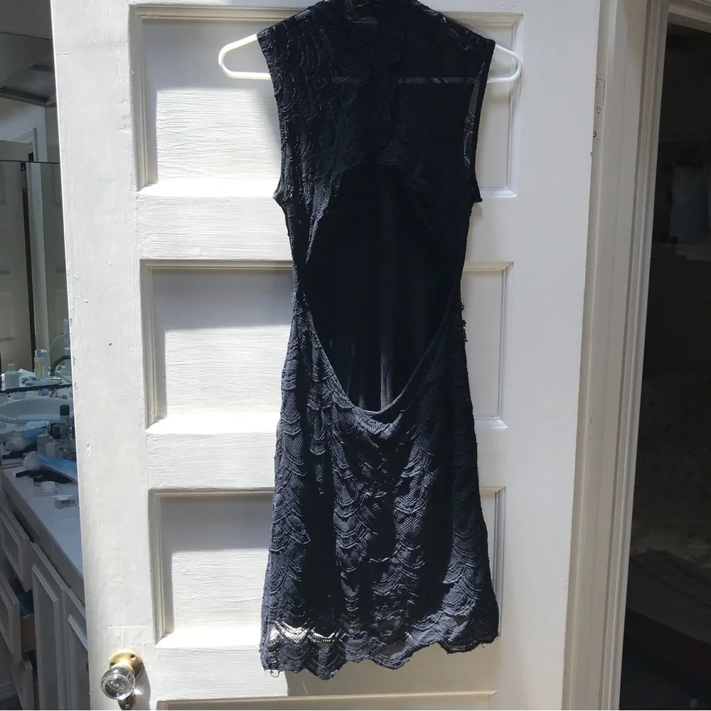 Nightcap black lace open back dress by free people super cute. Size 3 M /L - Picture 6 of 9